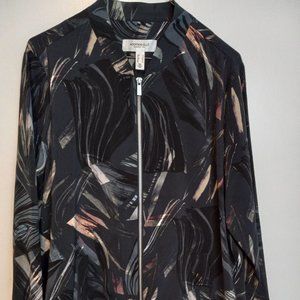 ADDITION ELLE - X - NWOT, marble patterned, light, zippered jacket.